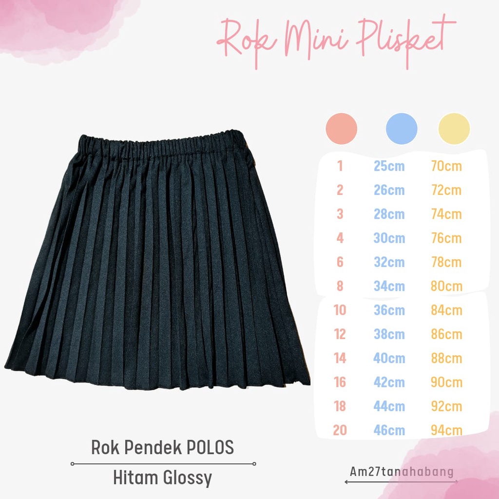 ROK PLISKET ANAK Hyget Super 1-12 tahun RMP010 Part3 AFCR - POLOS Pendek