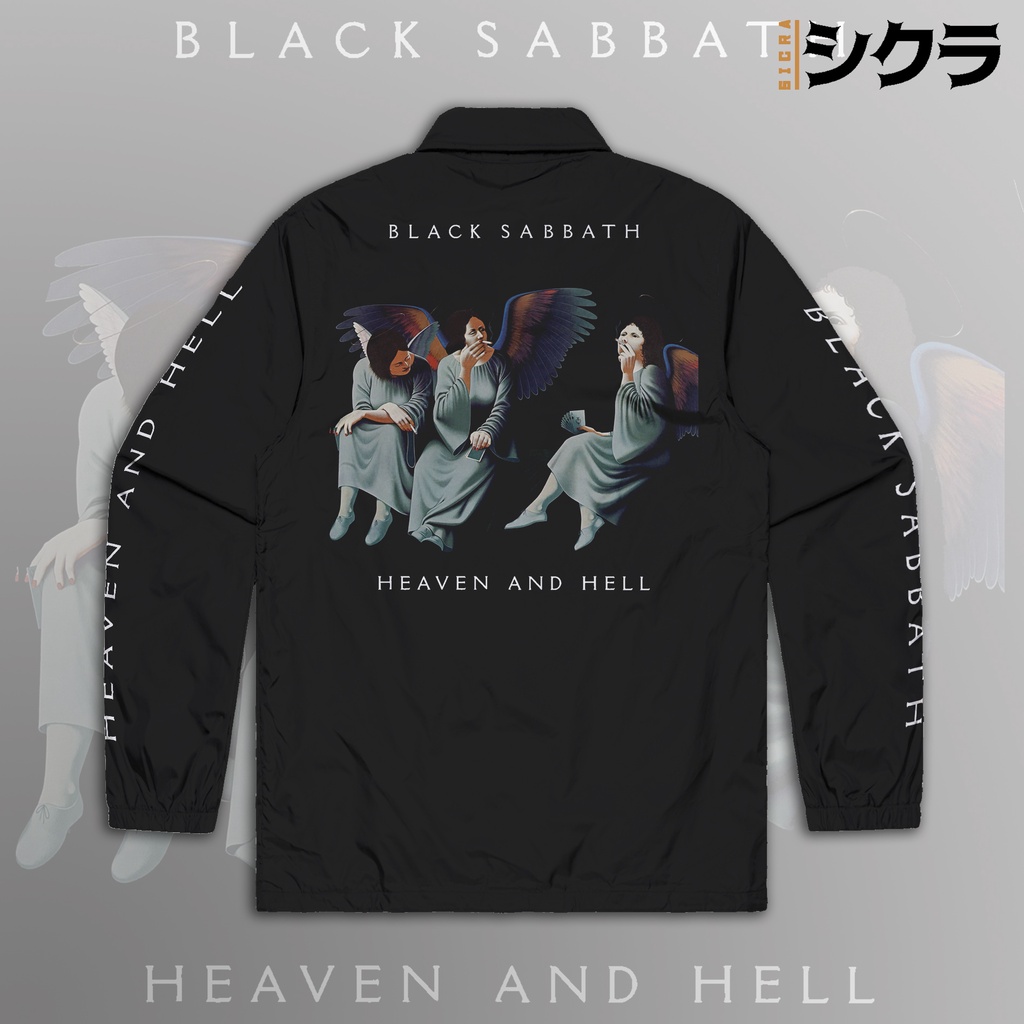 Jaket coach Band Black Sabbath - Heaven and Hell Dio era | Coach Jacket Metal - Jaket jepang japan