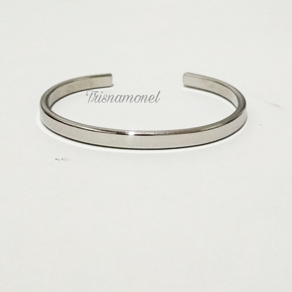 MONEL PREMIUM !!! Gelang ukir nama anak dan dewasa bahan monel asli