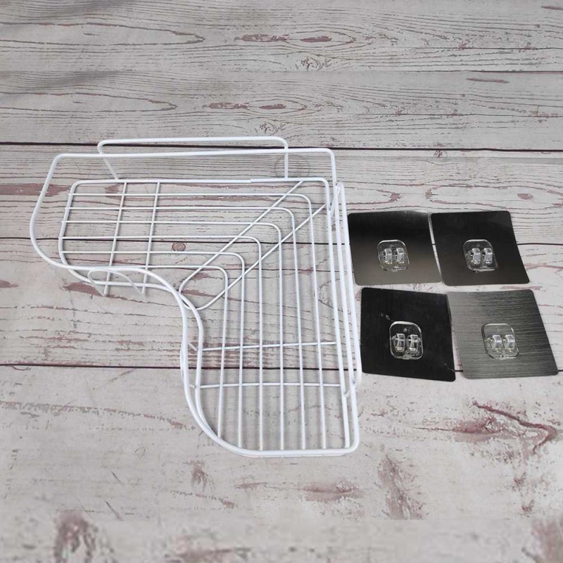 Rak Sudut  Dinding Kamar Mandi Toilet Bathroom Organizer Stainless