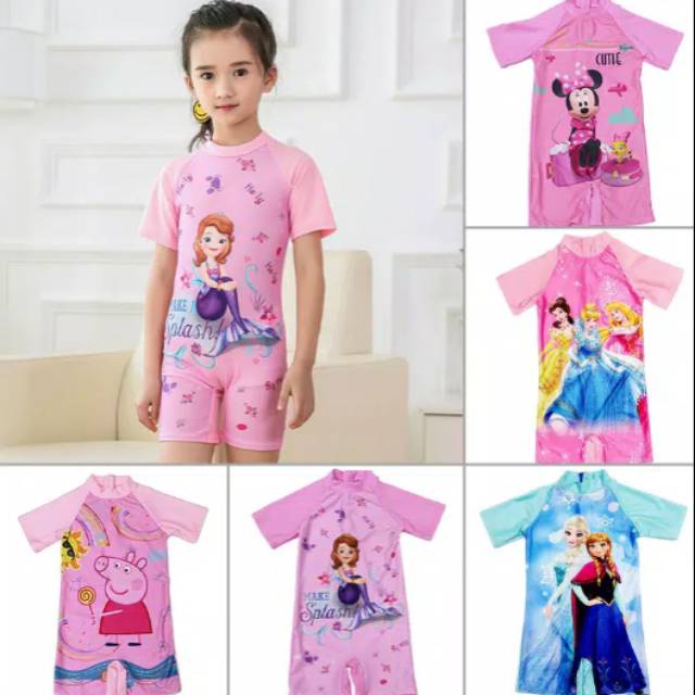 Baju renang anak/baju renang bayi/baju renang karakter/baju renang princess/baju renang mickey