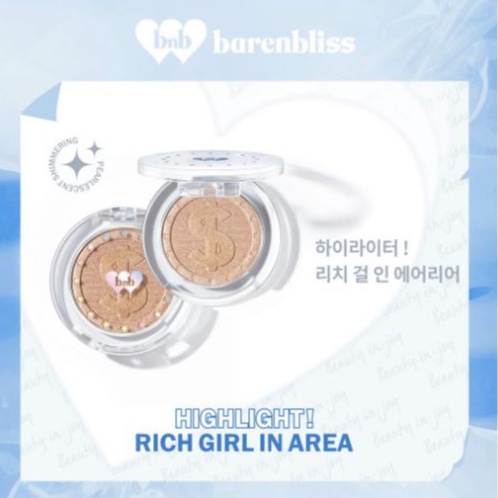 [ ORIGINAL ] BNB BARENBLISS - Highlight Rich Girl in Area Kosmetik Korea Face Highlighter Powder Mak