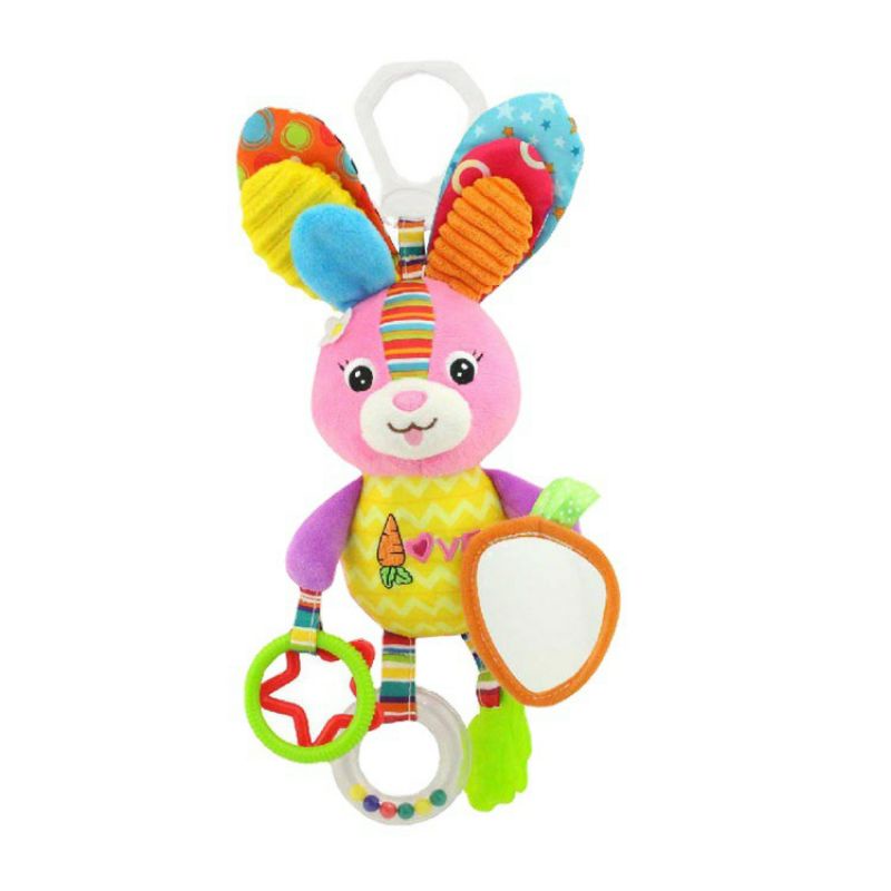 Teether Gantung Bentuk Boneka Plush Hewan untuk Stroller / Boneka Bayi Lucu / Mainan Bayi Karakter