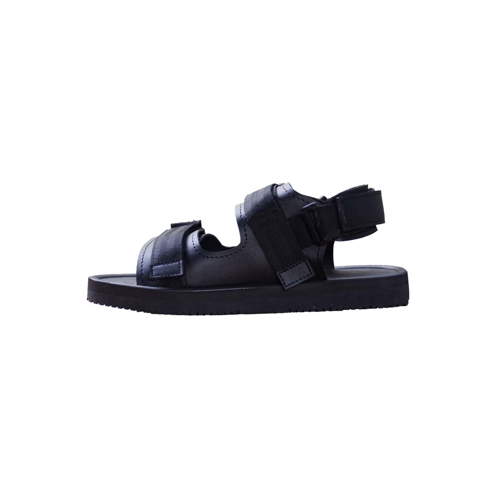 sandal pria kasual volkerfootwear sandal gunung cutter full black series