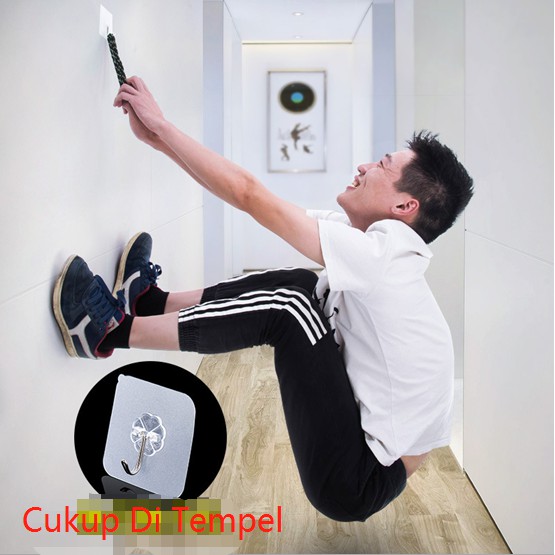 Gantungan Hook Kail Barang Baju Serbaguna Hanger Tempel Dinding Kuat