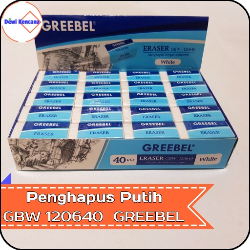 

Eraser Penghapus Putih Kecil GREEBEL GBW 120640 (Box)