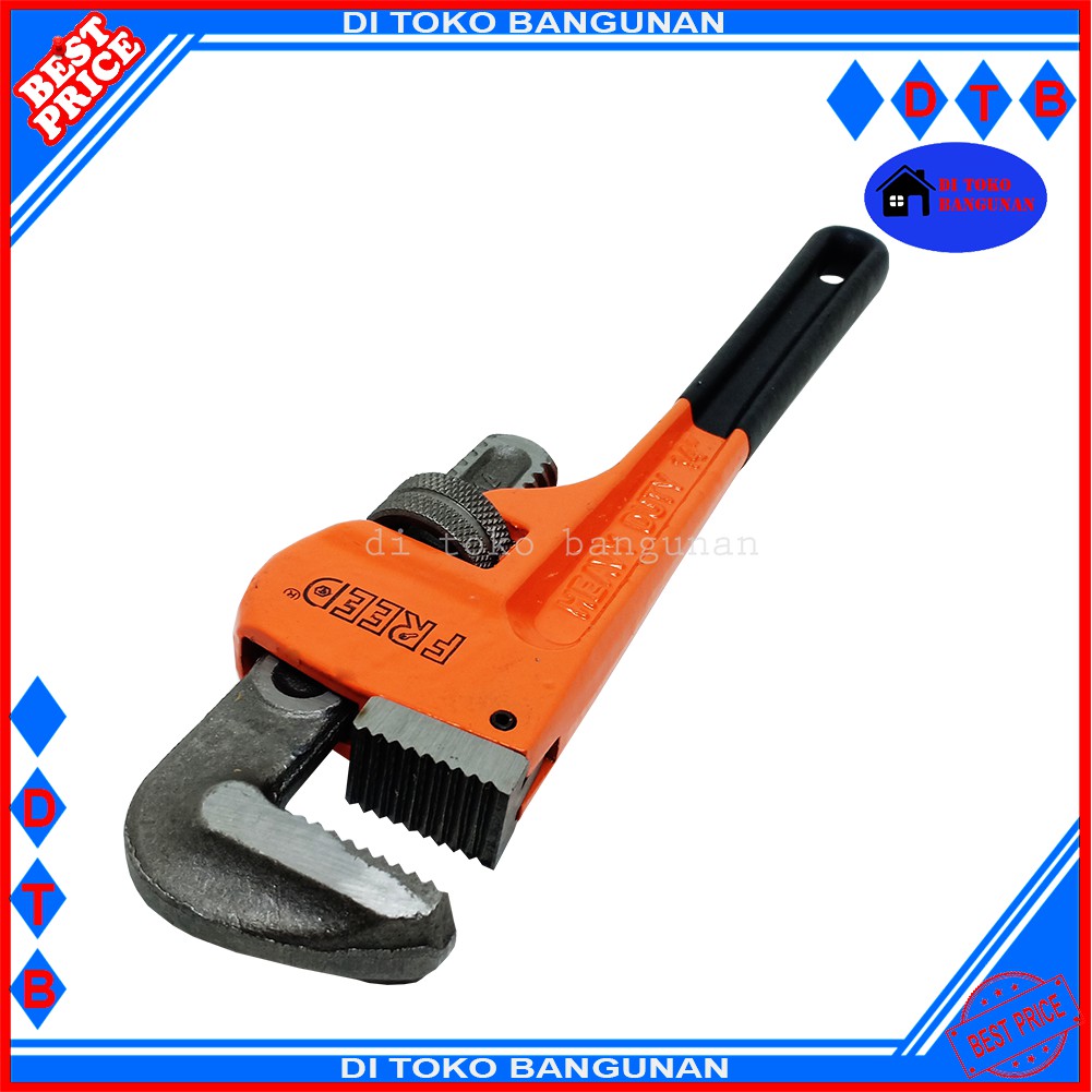 Kunci Pipa Gagang Lapis Karet Heavy Duty  Ukuran 24&quot; Inch Pipe Wrench Freed