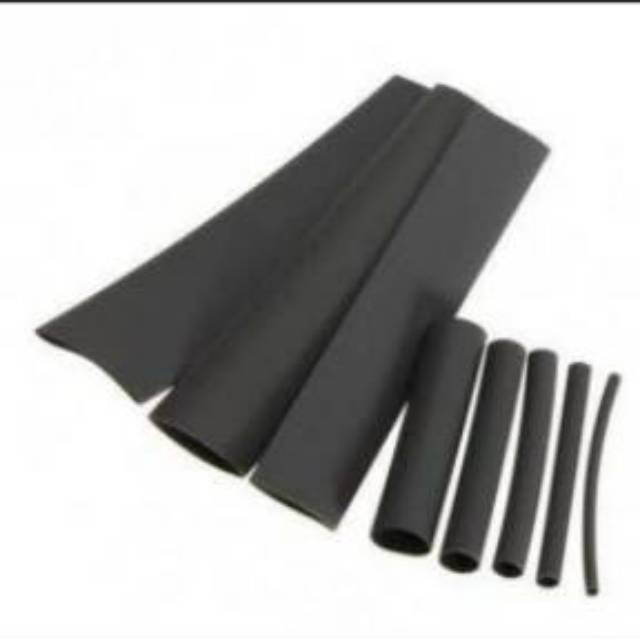 Heat Shrink Tube / Selongsong Bakar / Isolasi Bakar 40mm HITAM (Harga Per Meter)