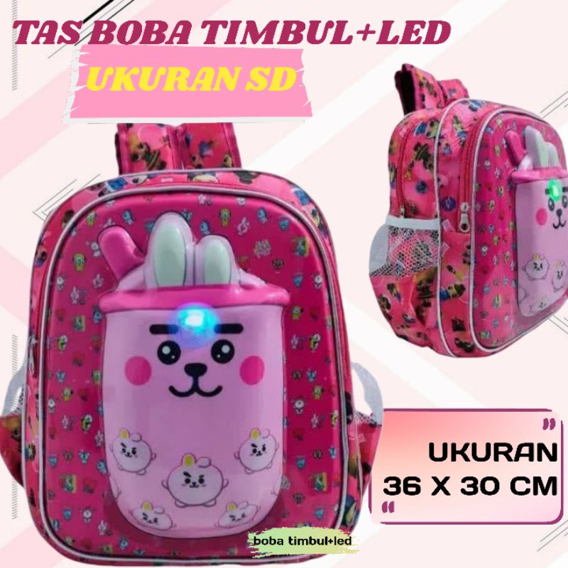 TAS BOBA VIRAL TIMBUL PAUD SD BISA NYALA TAS BOBA LED 3D