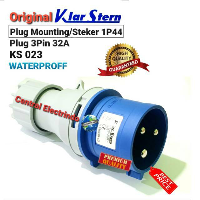 Plug Mounting/Male Steker 3Pin 32A (KS 023) KlarStern High Quality.