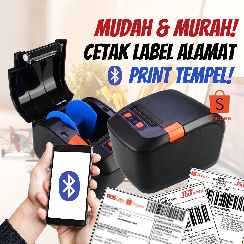 Printer Cetak Label Alamat Label Pengiriman Shopee KlikVape Bandung