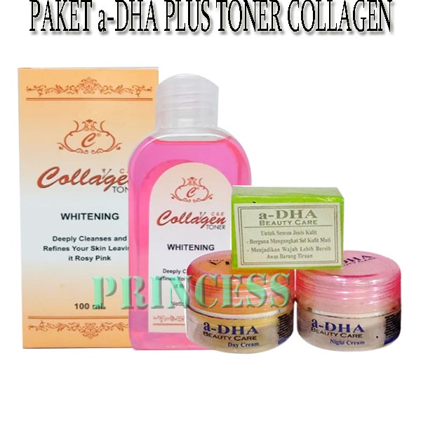 Paket  2in1 Toner Collagen 100ml+Paket Skincare A-dha Pink