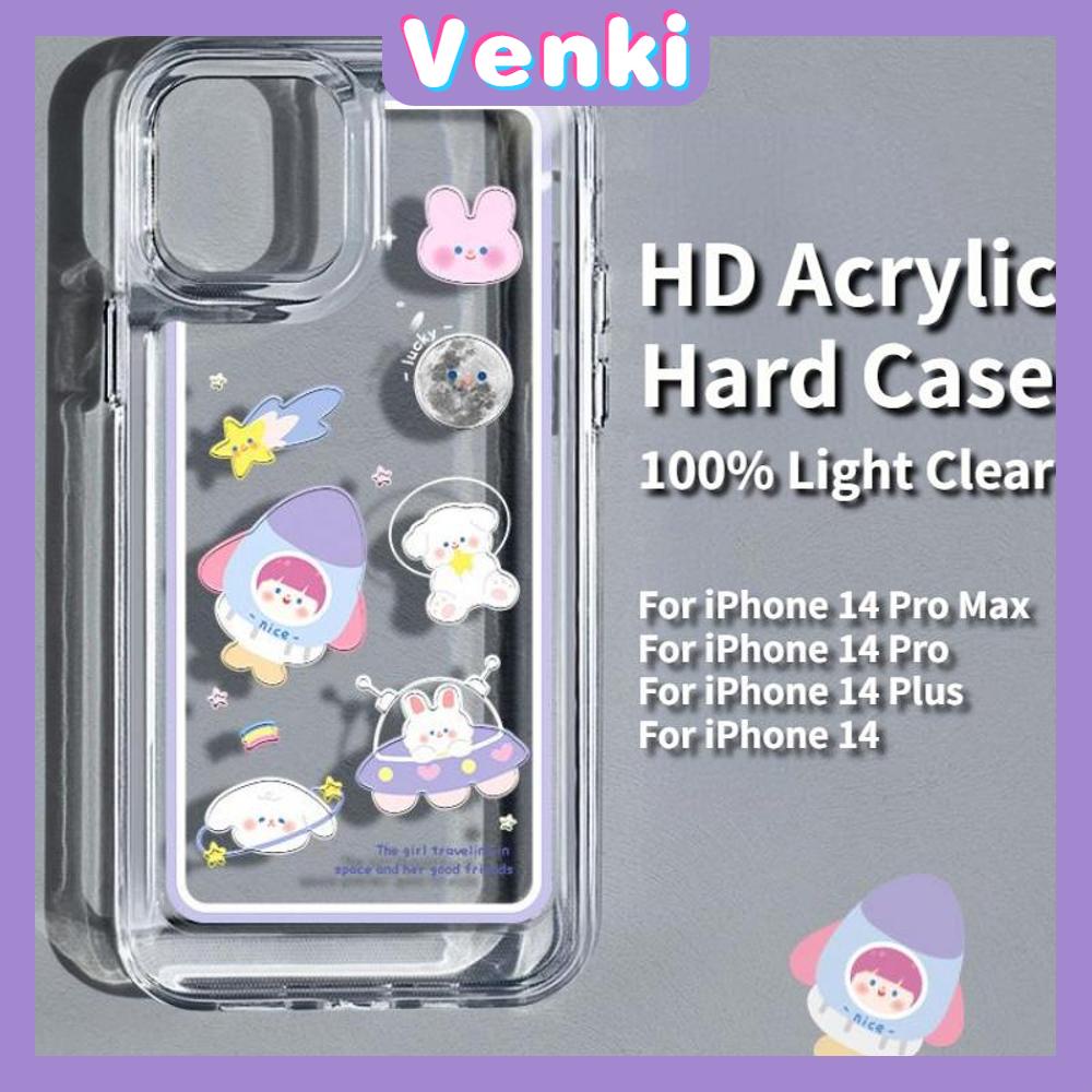 iPhone Case HD Acrylic Hard Case High Clear Metal Button Protection Camera Shockproof Cartoon Cute Compatible with iPhone 14 Pro Max 14 Plus 13 Pro Max 12 Pro Max 11 XR 7Plus