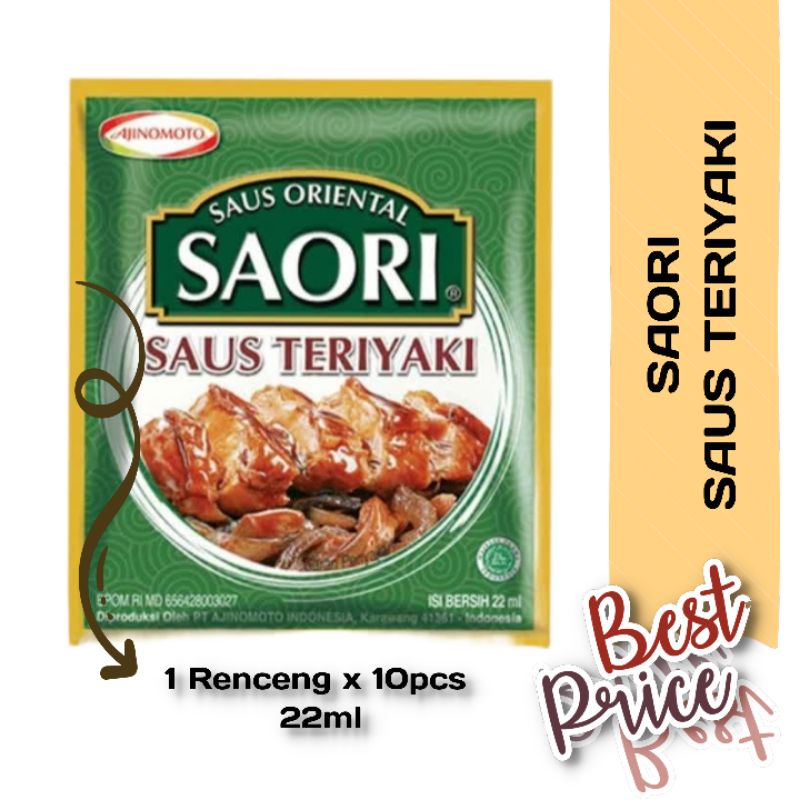

Saori saus teriyaki 22ml 1Renceng x 10 pcs