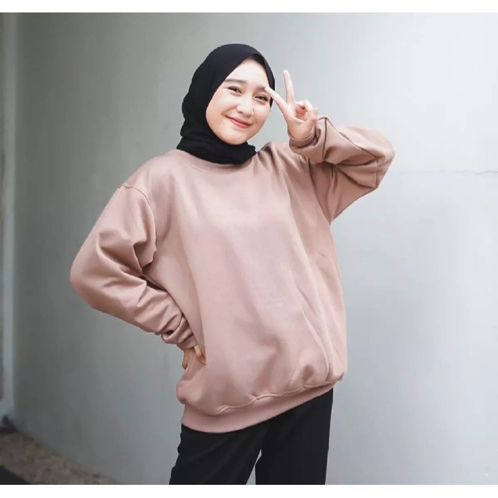 GFS BASIC FLEECE PREMIUM SWEATER POLOS WANITA DLN