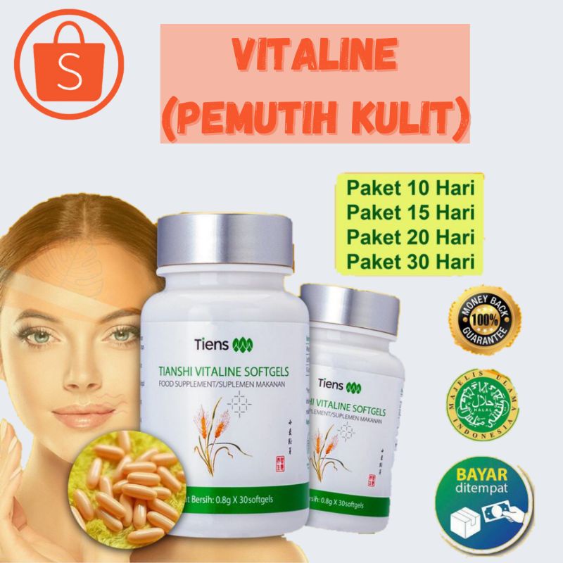 PEMUTIH BADAN VITALINE SOFTGEL TIENS ORIGINAL COD & ECERAN