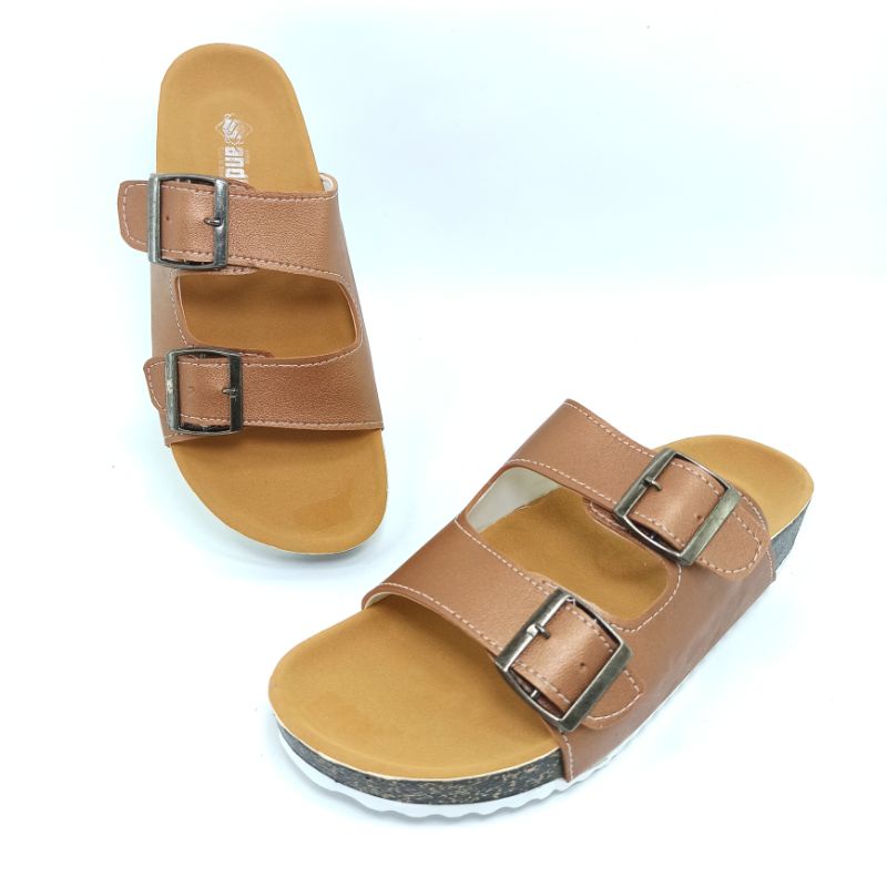 Sandal Wanita Sendal Birken Selop Andis Slip Sandals AF14