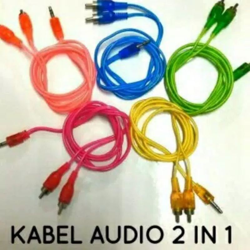 KABEL RCA / KABEL AUX WARNA 1 KE 2