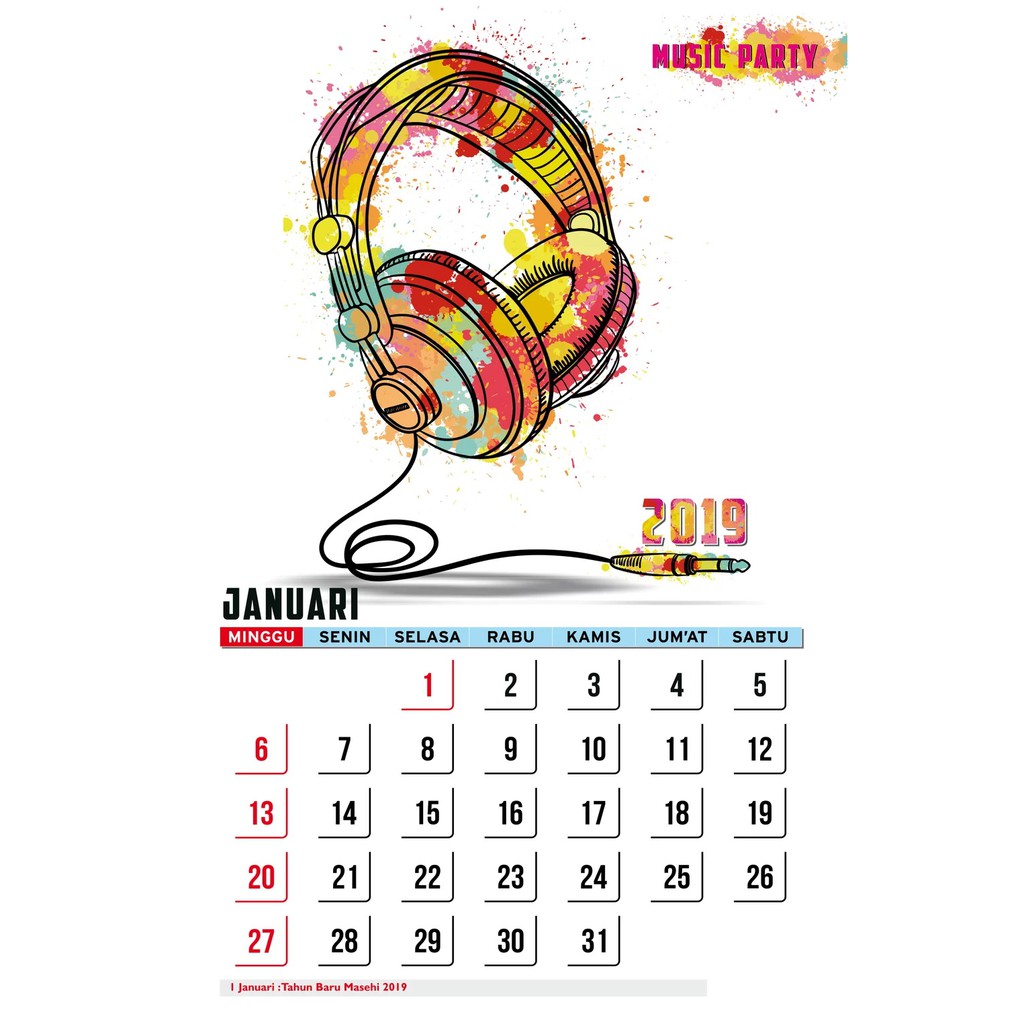 

Kalender Dinding Bulanan (12 Lembar)