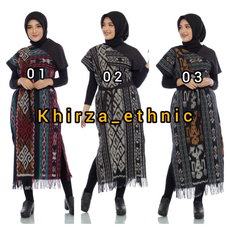 (READY) dress tenun dress etnik baju tenun baju etnik dress casual dress ulos by khirza_ethnic