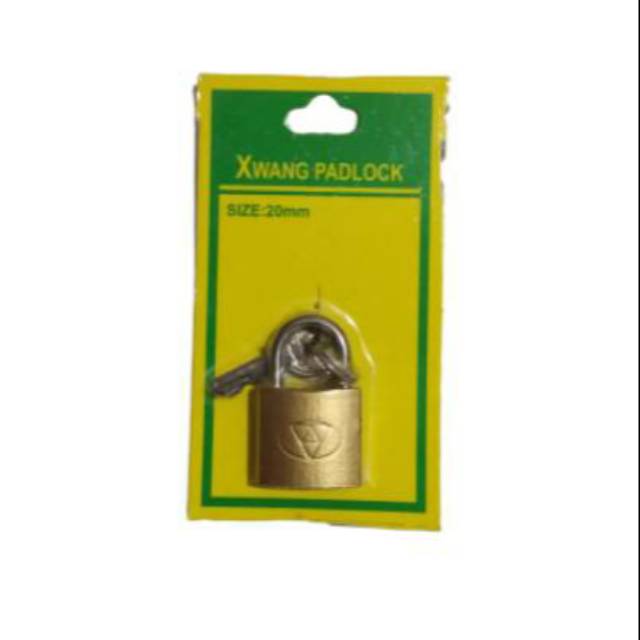 Gembok koper lemari tas laci travel bag 20 mm / 25 mm kuning xwang padlock murah