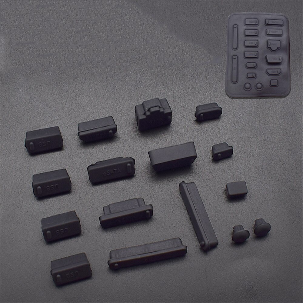 16pcs Film Silikon Pelindung Keyboard Laptop usb Tipe c Anti Air / Debu / Guncangan