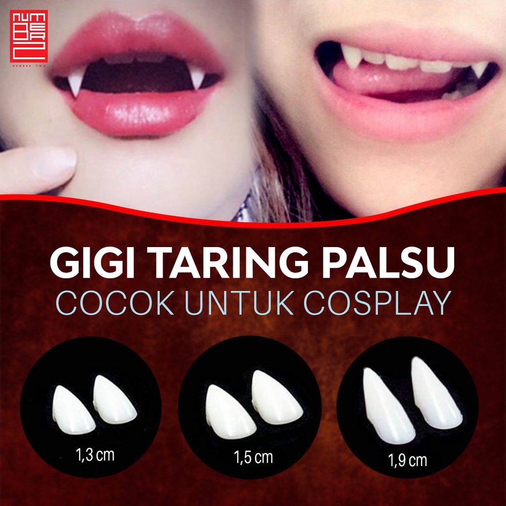 gigi taring palsu fake teeth mainan vampire dracula cosplay zombie serigala