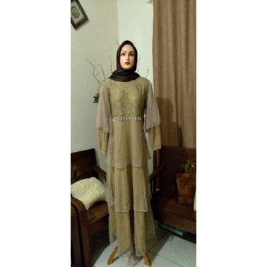 Gamis Brukat tulle dot