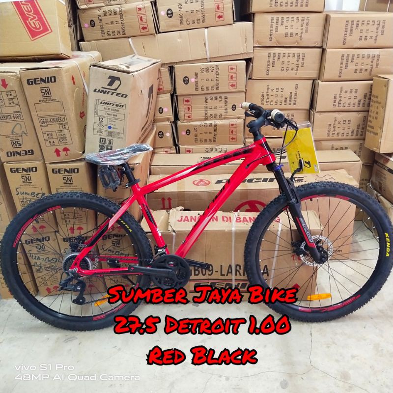 SEPEDA GUNUNG MTB 27.5 INCH UNITED DETROIT 1.00 &amp; 1.1 TERBARU