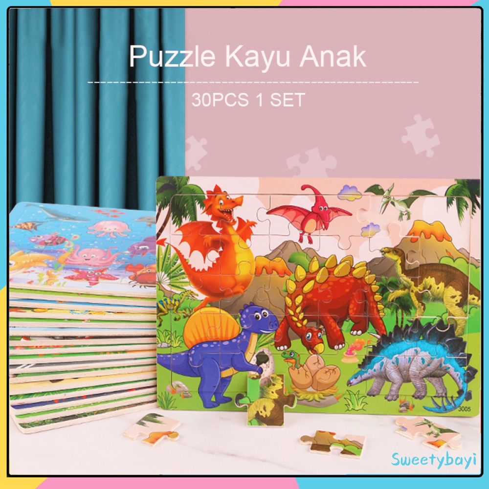 Sweetybayi Mainan anak puzzle kayu /  Jigsaw puzzle/ wooden toys