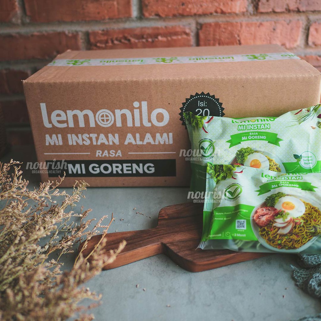 Lemonilo Mie Goreng Alami NO MSG - 1 Dus ( 20 Pcs )