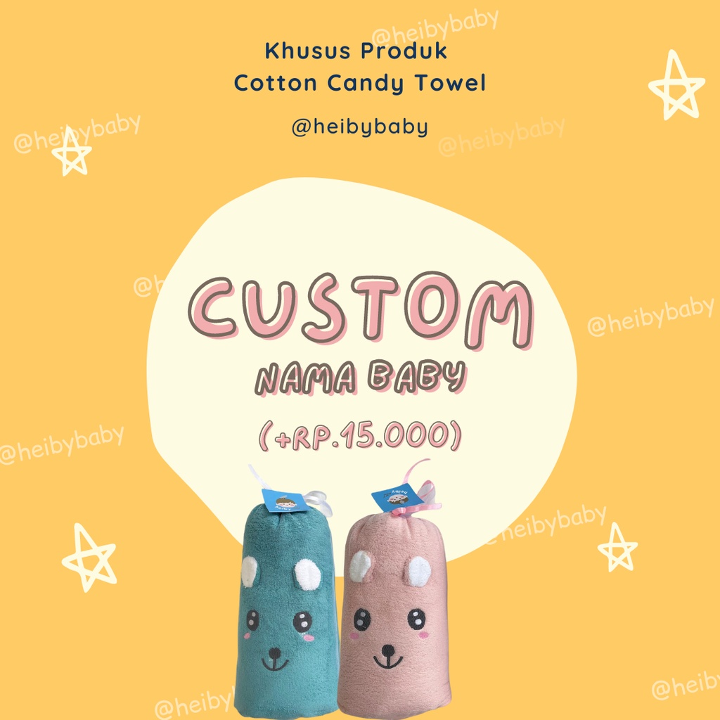 Cotton Candy Baby Towel / Handuk Bayi / Kado Bayi / Kado Lahiran (60x120)