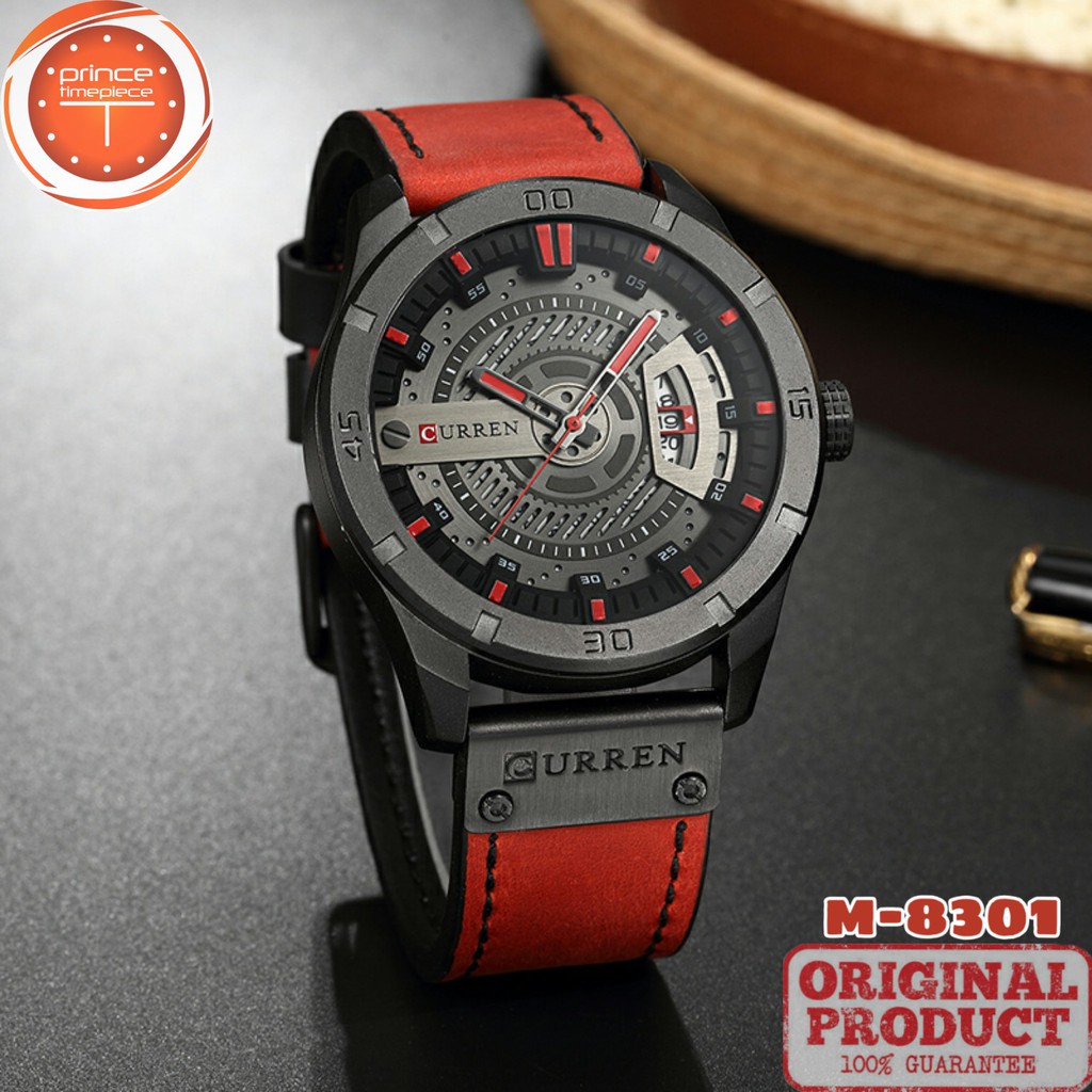 CURREN Ori,Jam Tangan Kulit Pria,Calender,Anti Air