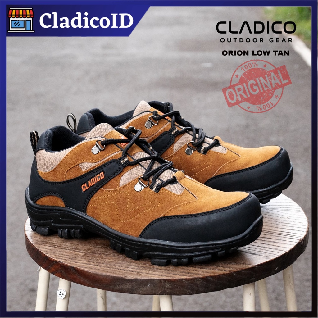 Sepatu Safety CLADICO Boot Pendek Ujung Besi Sefty Shoes Pria Kerja Lapangan Proyek Hiking Outdoor Mendaki Gunung Orion Low