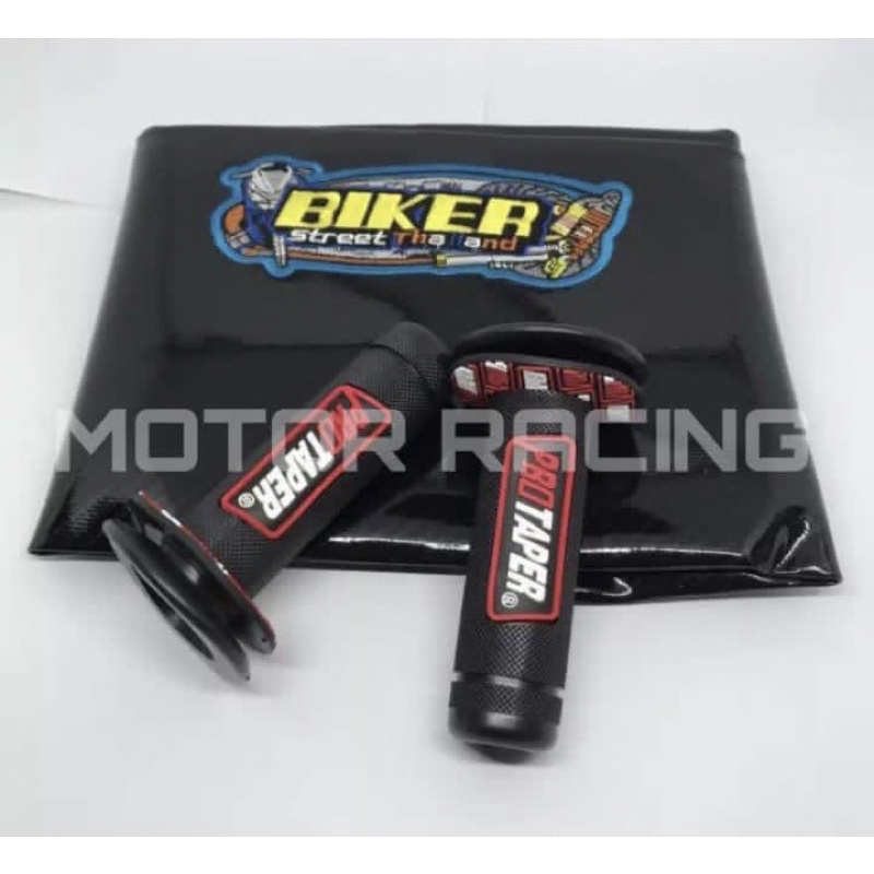 Paket Motor Kulit Jok Carbon + Handgrip Protaper # 3 Warna