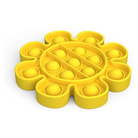 Tik Tok Tiktok Toy Push pop Pop It Fidget Toy Bubble Rainbow Series-FLOWER KUNING