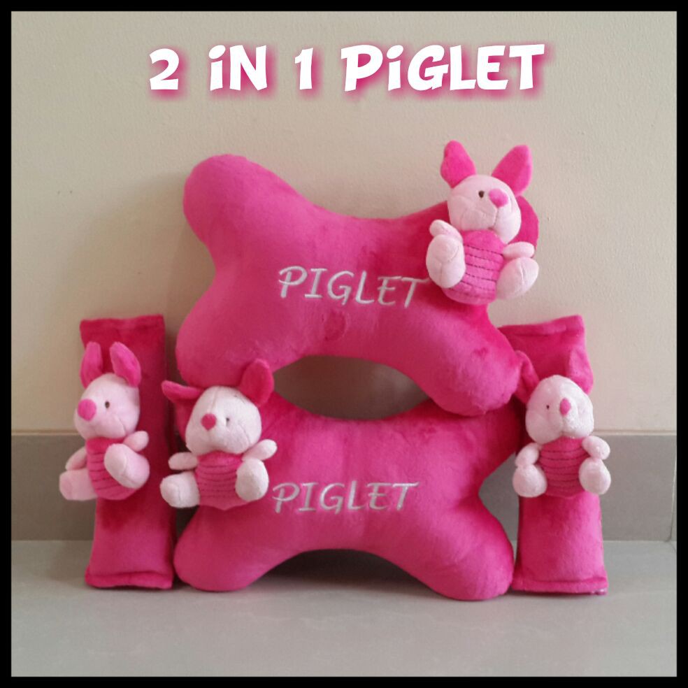Bantal Mobil 2in1 Boneka Piglet