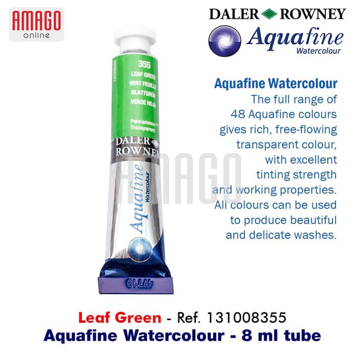 

Cat Air Lukis DALER-ROWNEY Aquafine Watercolour 8 ml - LEAF GREEN - 131008355