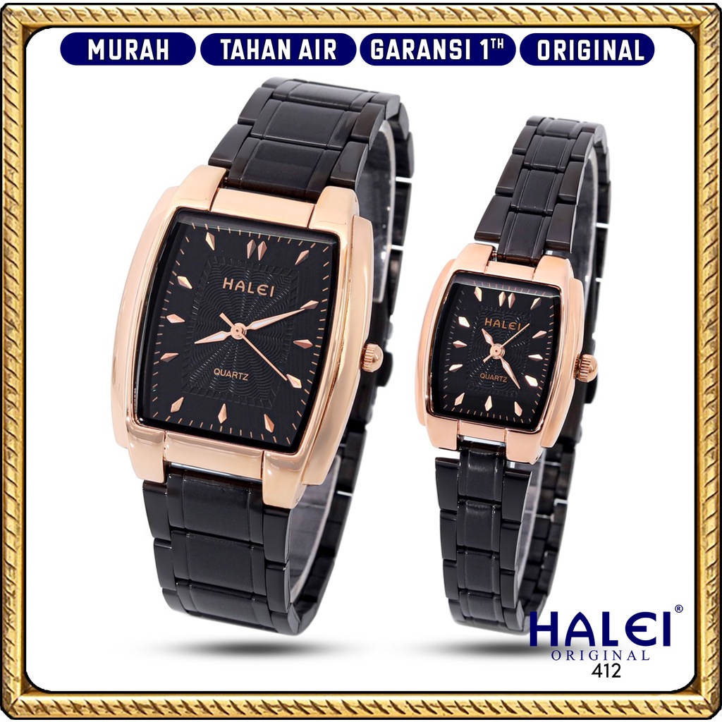 Original #Jam Tangan Halei ORI #Garansi 1 Tahun #Jam Tangan Rantai Couple Petak Original Murah Halei