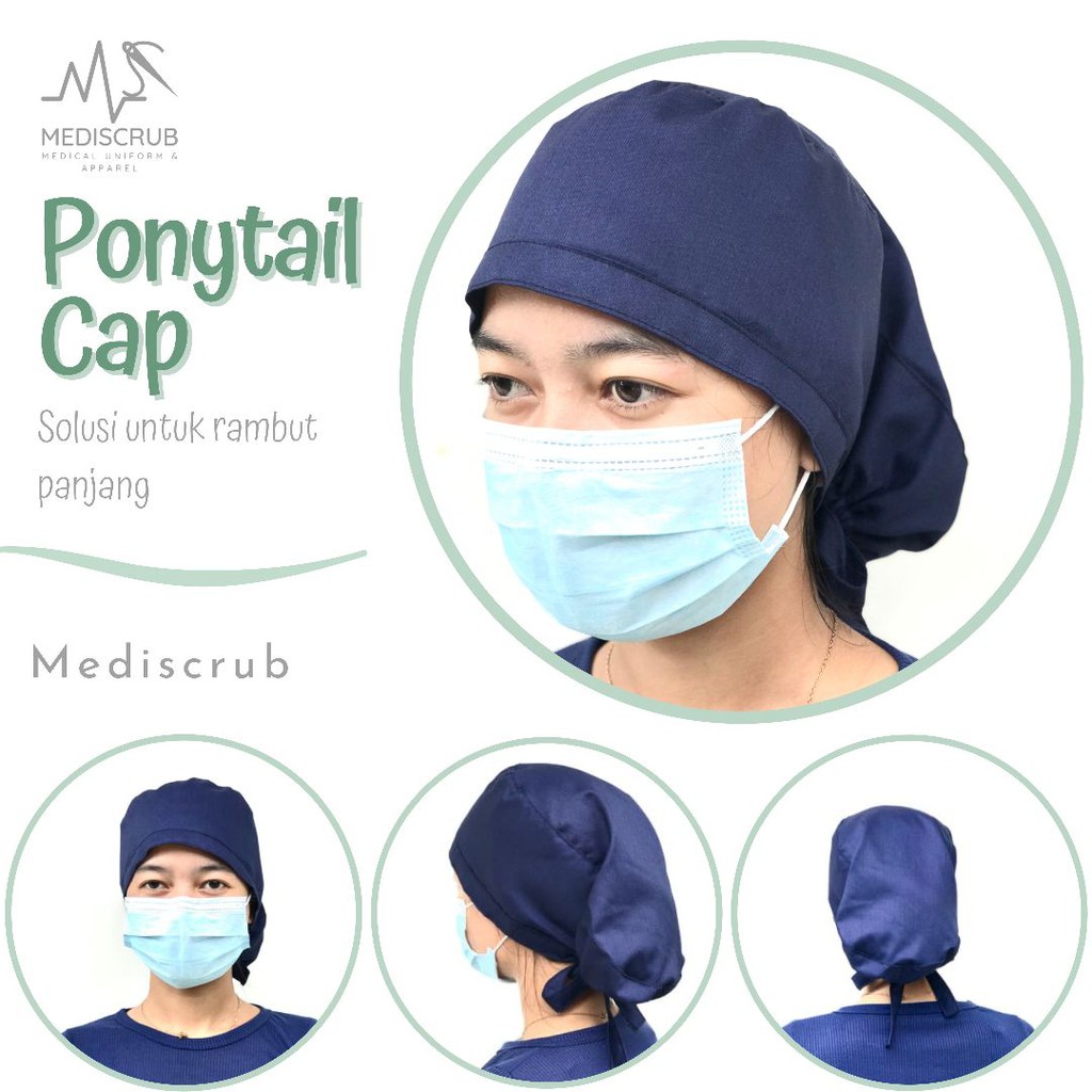 Jual New Ponytail Cap Topi Bedah / Surgical Cap / Nurse Cap / Topi ...