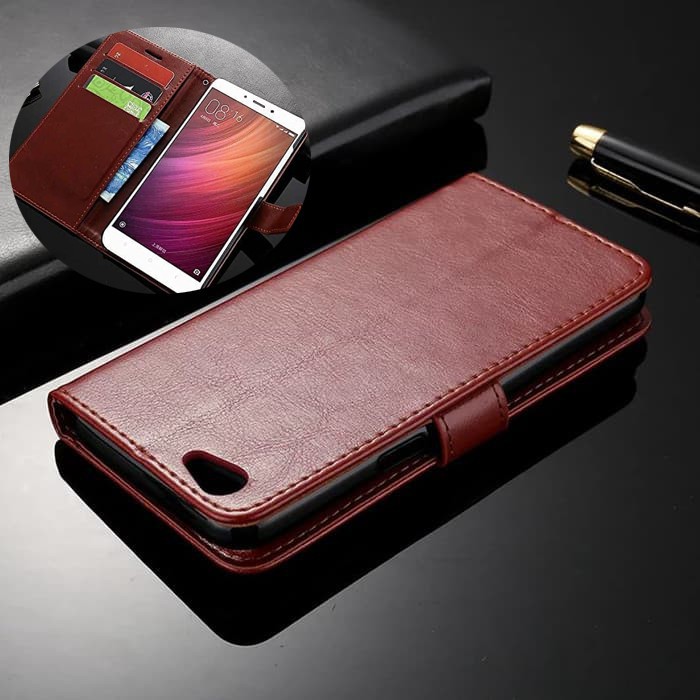 REDMI NOTE 4X/NOTE 4 LEATHER CASE KULIT FLIP WALLET COVER