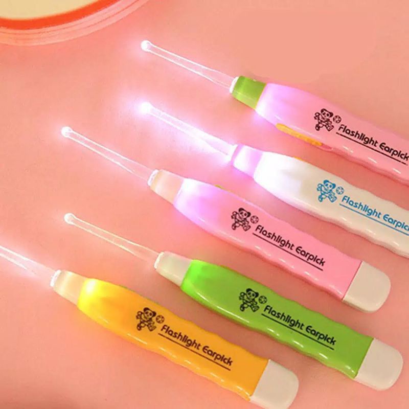 KOREK KUPING LAMPU LED Senter Nyala EARPICK Flash Light PEMBERSIH TELINGA LED Souvenir Murah