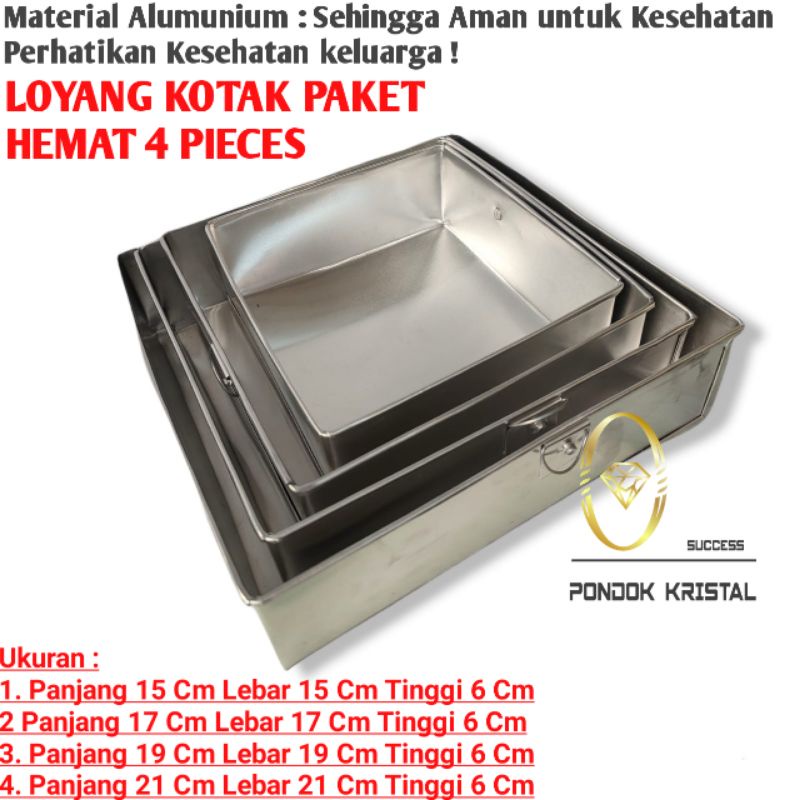 Loyang bolu kotak Alumunium Paket Hemat  / bulat / persegi panjang / loyang marmer cake/ loyang bolu chiffon gulung