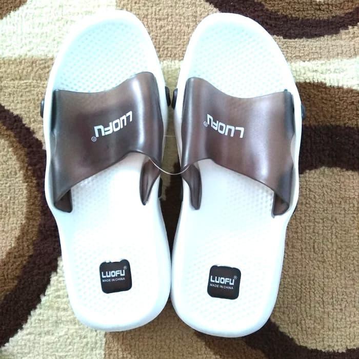 Sandal Harian Luofu - Putih-Coklat, 39