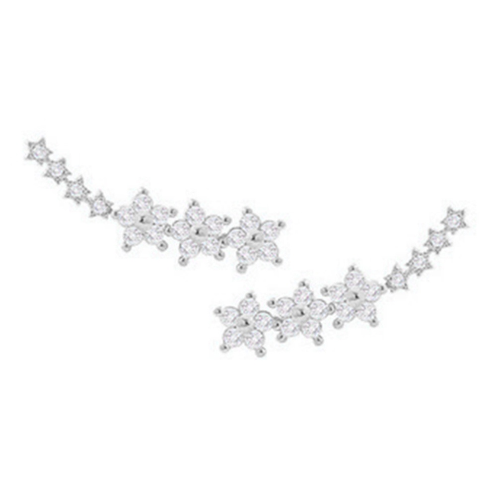 Hu Hu Hu Hu Hu Alat Bantu Pasang Kacamata♡ Anting Stud Cubic Zirconia Bentuk Bintang Untuk Wanita