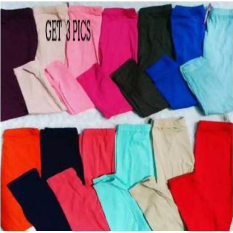 PROMO.....3 PCS CELANA LEGGING ANAK POLOS /LEGGING ANAK