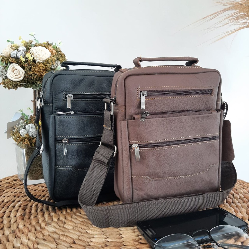 TAS KULIT PINGGANG PRIA SELEMPANG ASLI GARUT SUKAREGANG