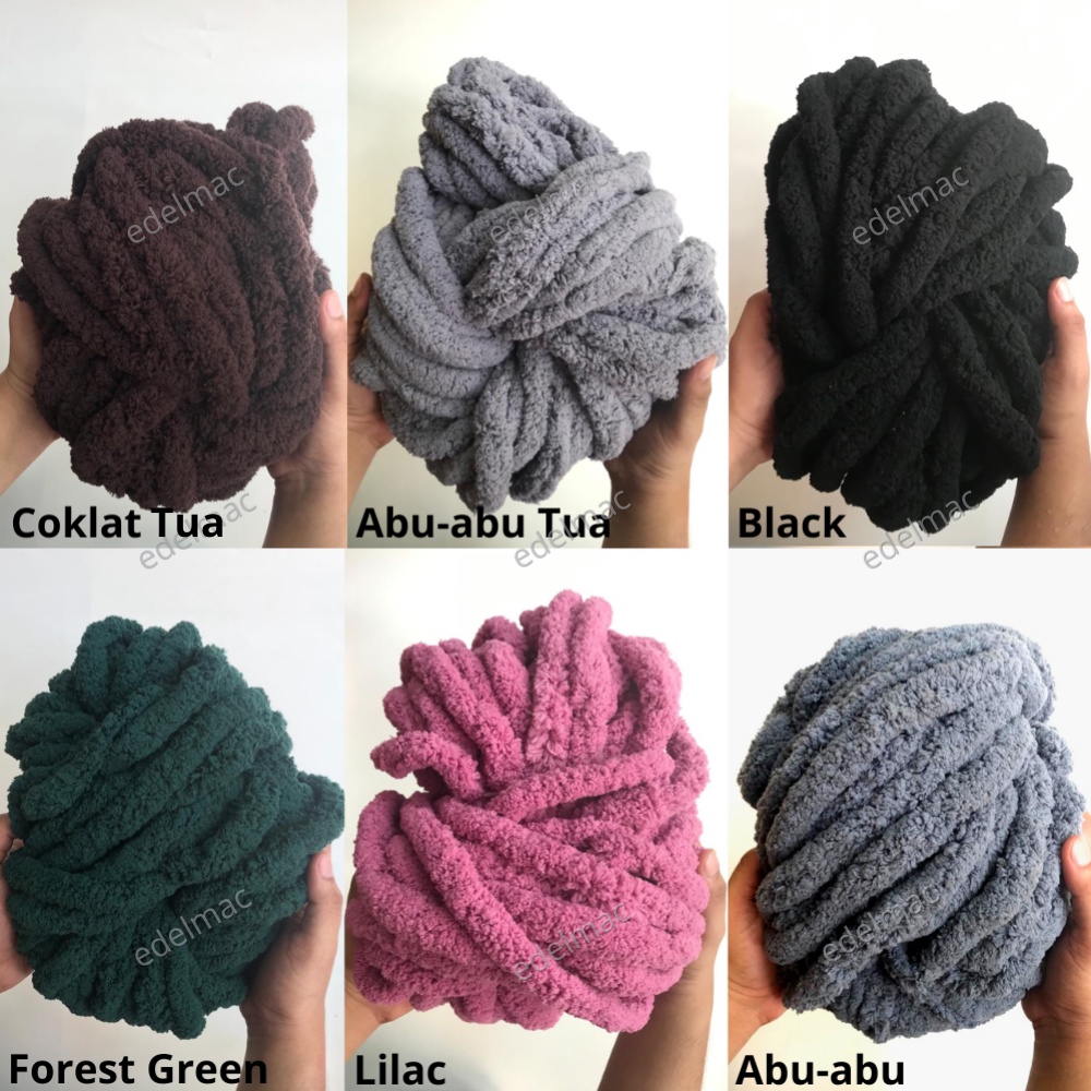 250gr DIY Rajut Selimut Hand Knitting Blanket Scarf Soft Acrylic Cotton Yarns Thick Wool Big Size Tebal Ukuran Besar