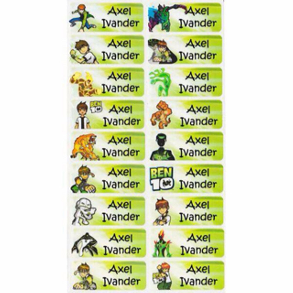 

Ben 10 Label nama sticker label name waterproof