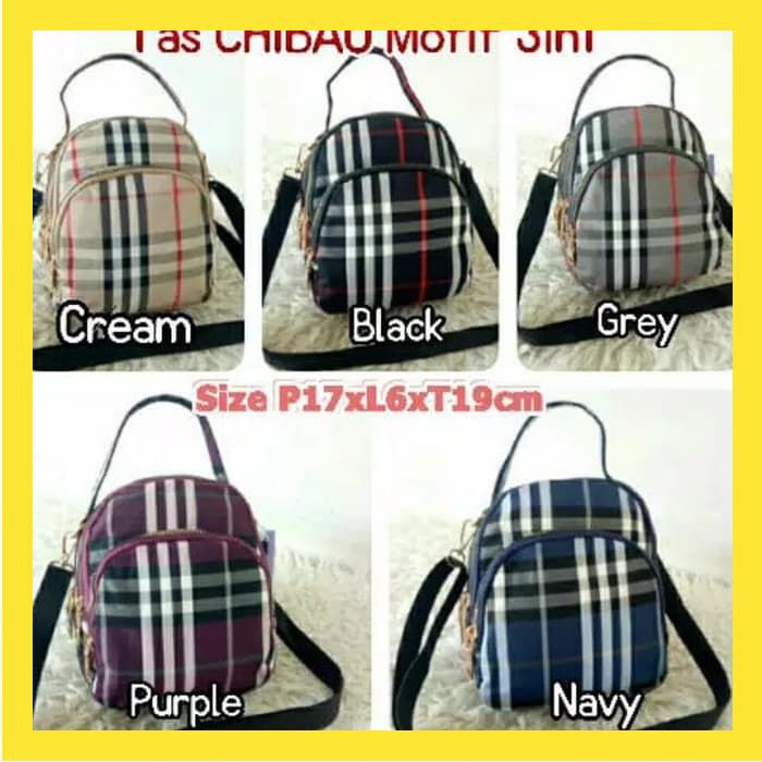 TAS WANITA IMPORT CHIBAO MINI MOTIF 3IN1 SELEMPANG RANSEL JINJING 2 TALI FS157